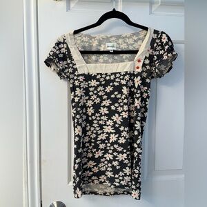 Floral Square Neck Blouse